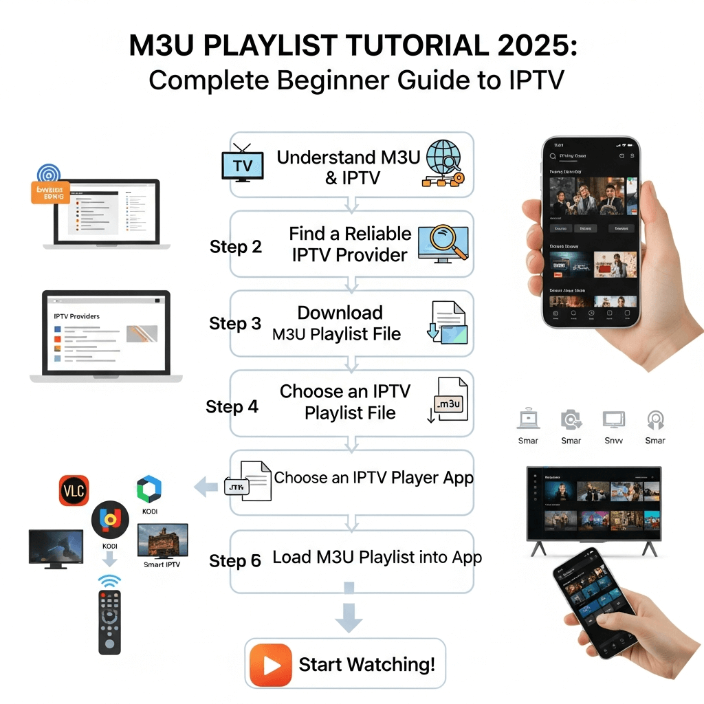 M3U Playlist Tutorial 2025: Complete Beginner Guide to IPTV